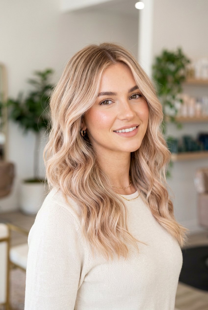 Champagne blonde rooted look - 20 rooted blonde hair color - 20 rooted blonde hair color