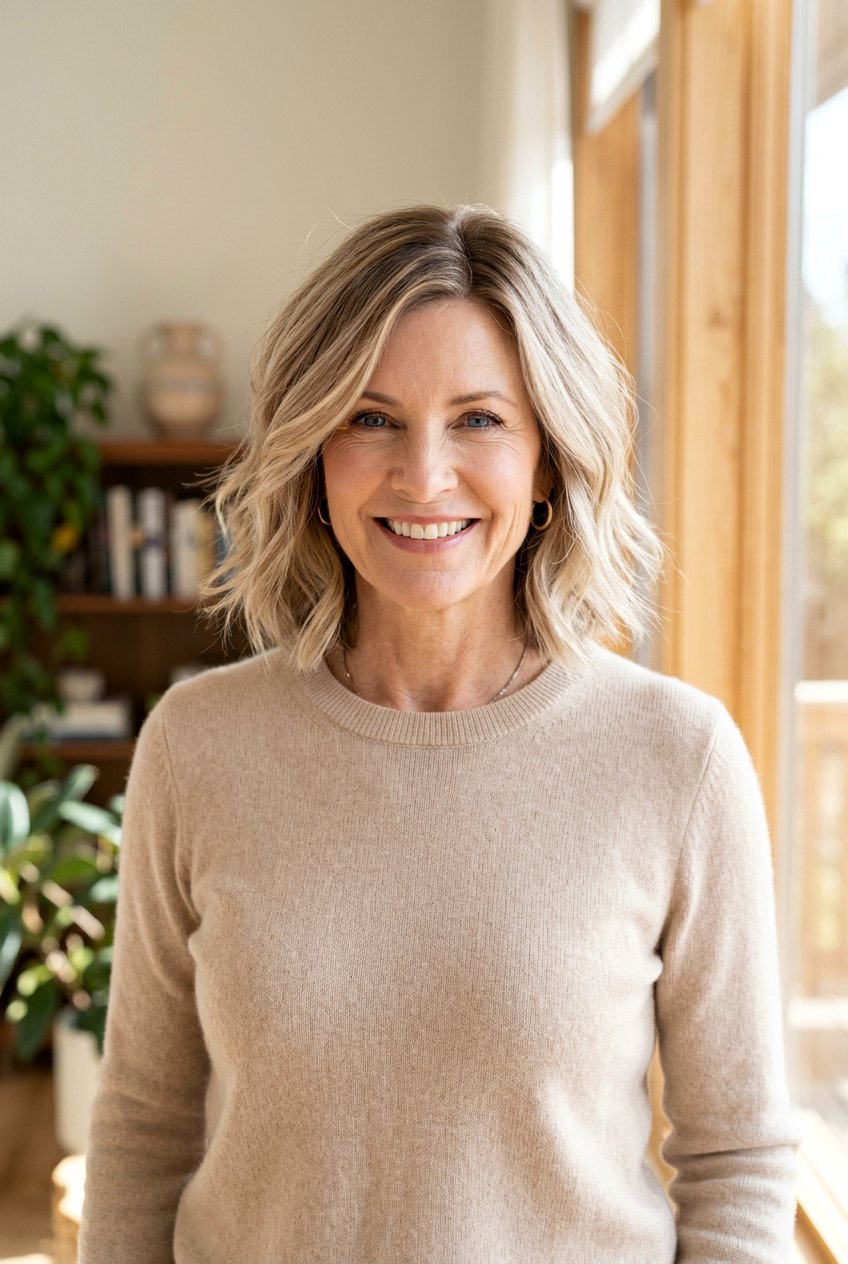 Champagne blonde with shadow root - 20 champagne blonde for women over 50 - 20 champagne blonde for women over 50