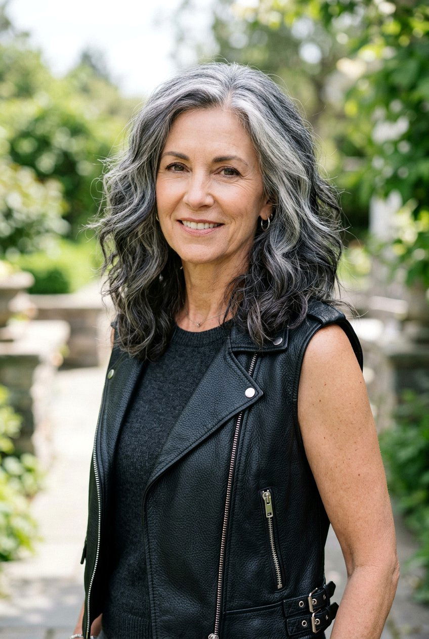 Charcoal Gray Balayage for Salt and Pepper Blending - 20 low maintenance balayage for gray coverage - 20 low maintenance balayage for gray coverage