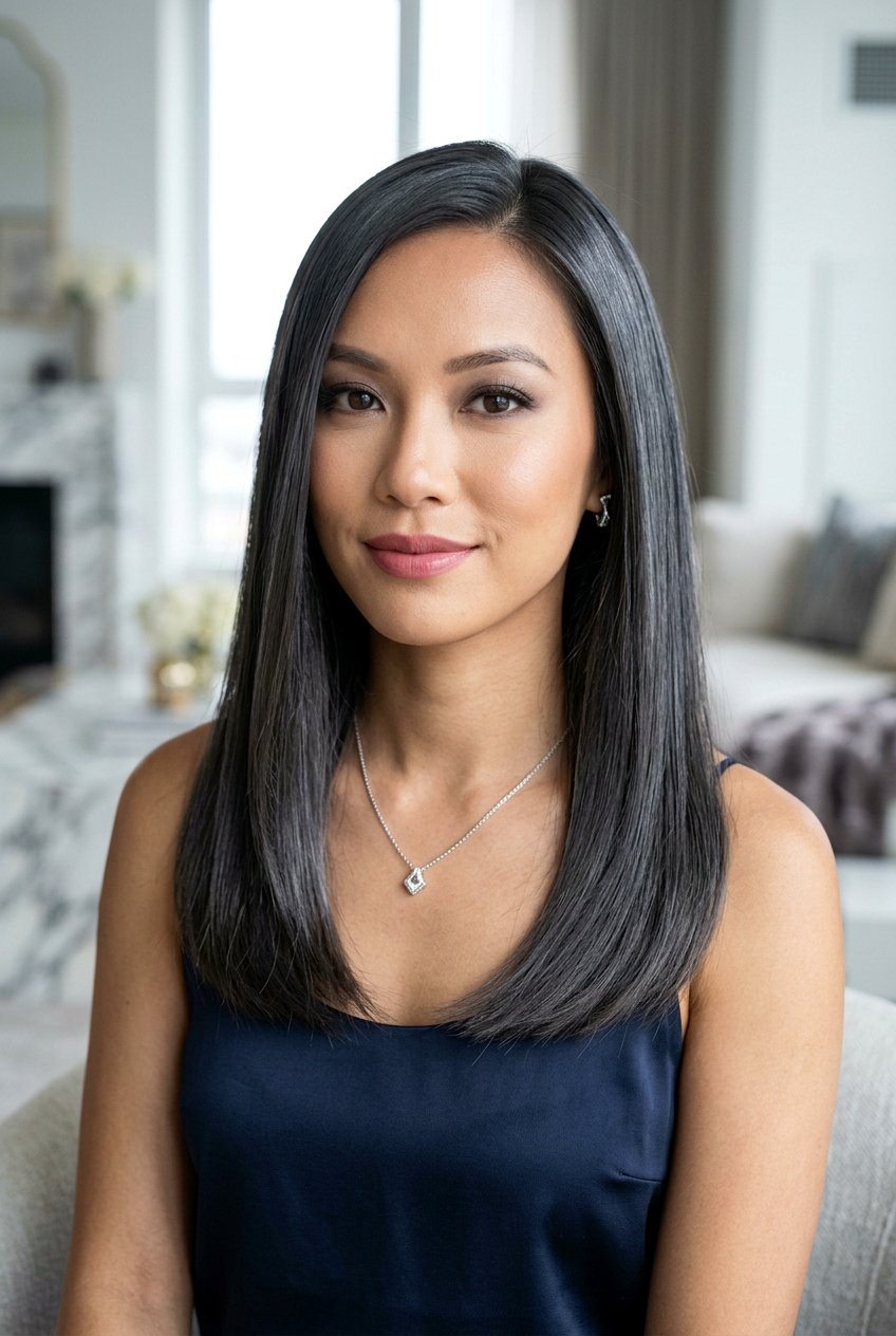 Charcoal Gray Glaze On Dark Hair - 20 elegant gray blend hair color - 20 elegant gray blend hair color