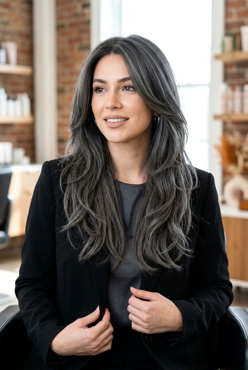 Charcoal Gray Hair Color - 20 elegant gray hair color ideas - 20 elegant gray hair color ideas