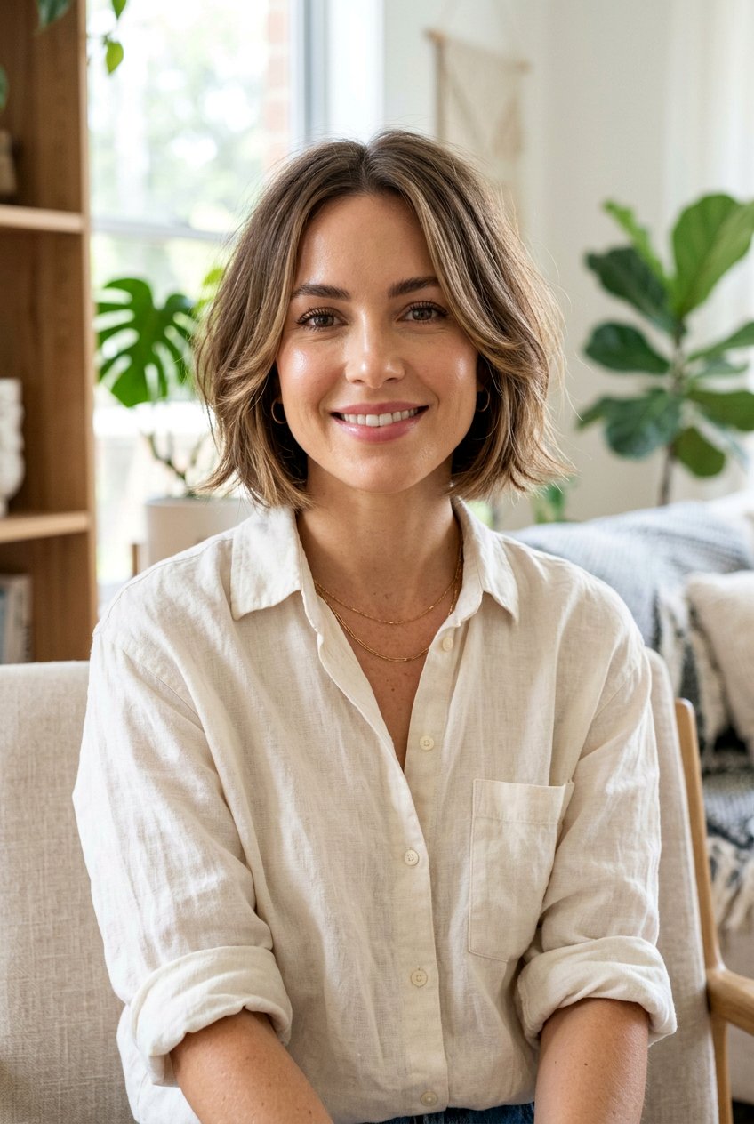 Cheekbone Bob with Face Framing Layers - 20 cheekbone bob haircut - 20 cheekbone bob haircut