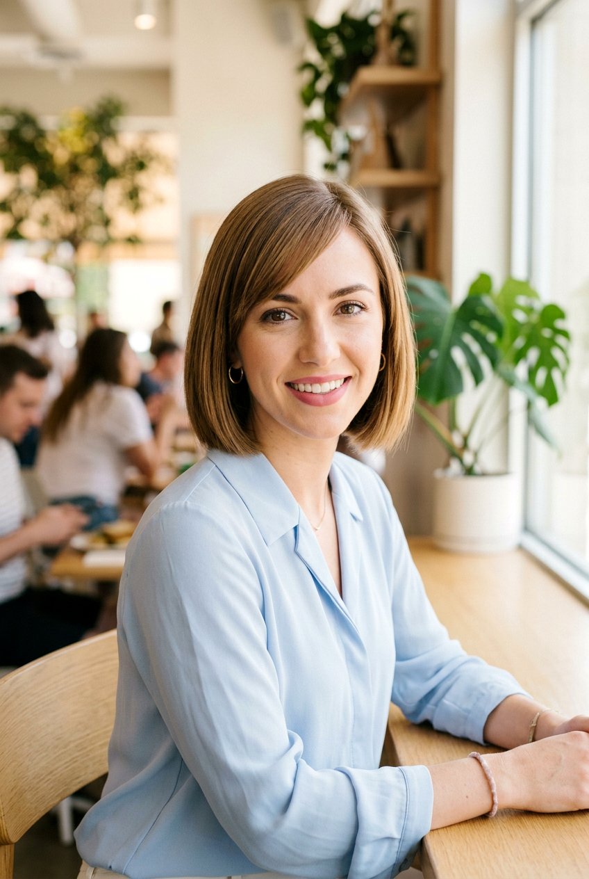 Cheekbone Bob with Side Swept Bangs - 20 cheekbone bob haircut - 20 cheekbone bob haircut