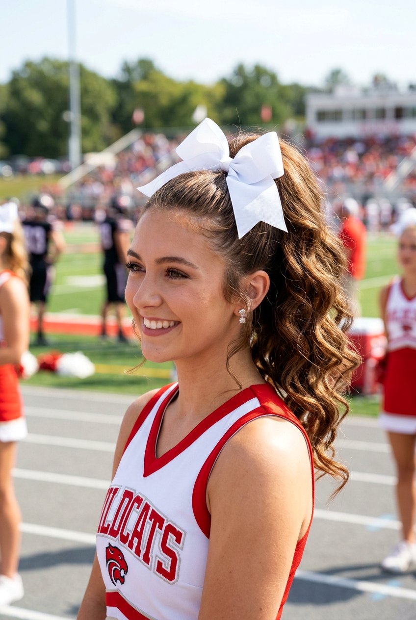 Cheer Ponytail With Loose Curls - 20 cheer ponytail with curls - 20 cheer ponytail with curls