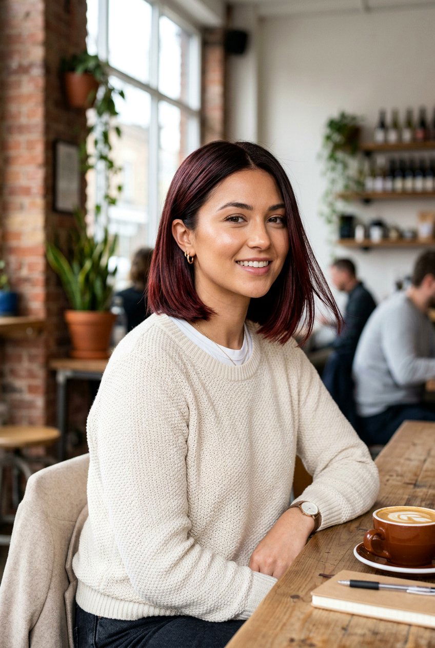 Cherry Cola Balayage Bob - 20 cherry cola balayage hair - 20 cherry cola balayage hair