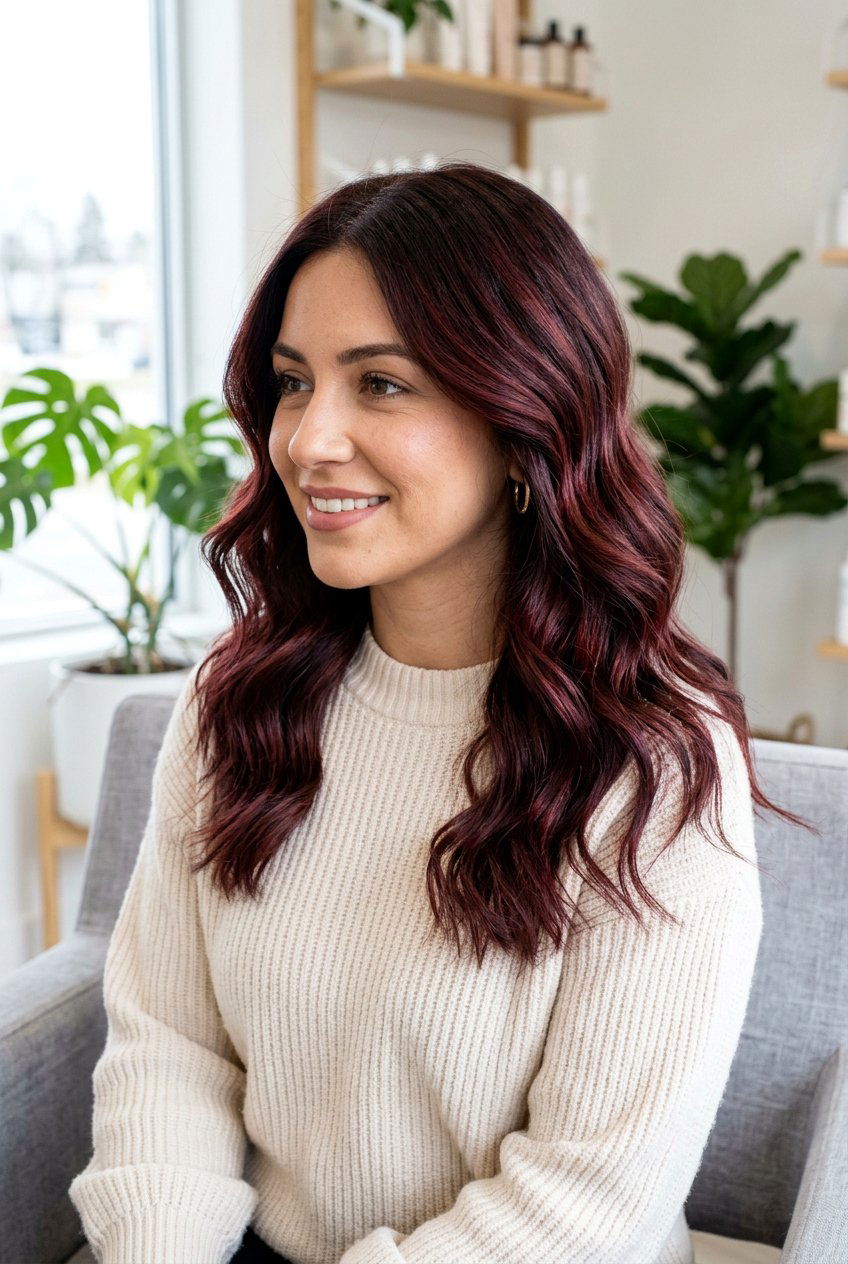Cherry Cola Balayage - 20 cherry cola hair color for brunettes - 20 cherry cola hair color for brunettes