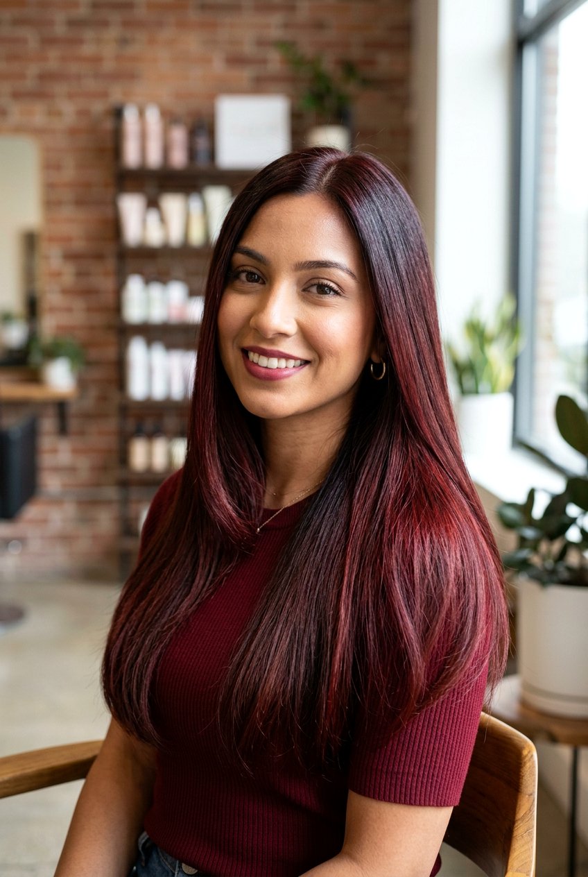 Cherry Cola Brunette Balayage - 20 modern brunette balayage ideas - 20 modern brunette balayage ideas