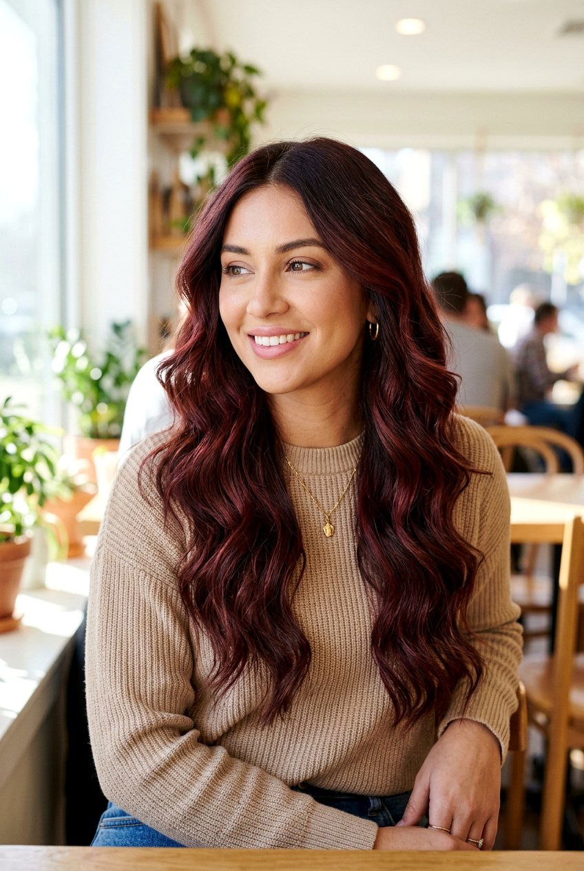 Cherry Cola Brunette Hair Color - 20 brunette hair makeover ideas - 20 brunette hair makeover ideas