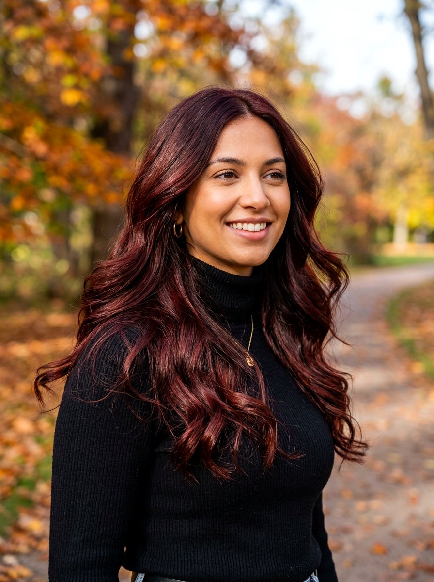 Cherry Cola Gloss On Dark Brown Hair - 20 red gloss hair color for brunettes - 20 red gloss hair color for brunettes