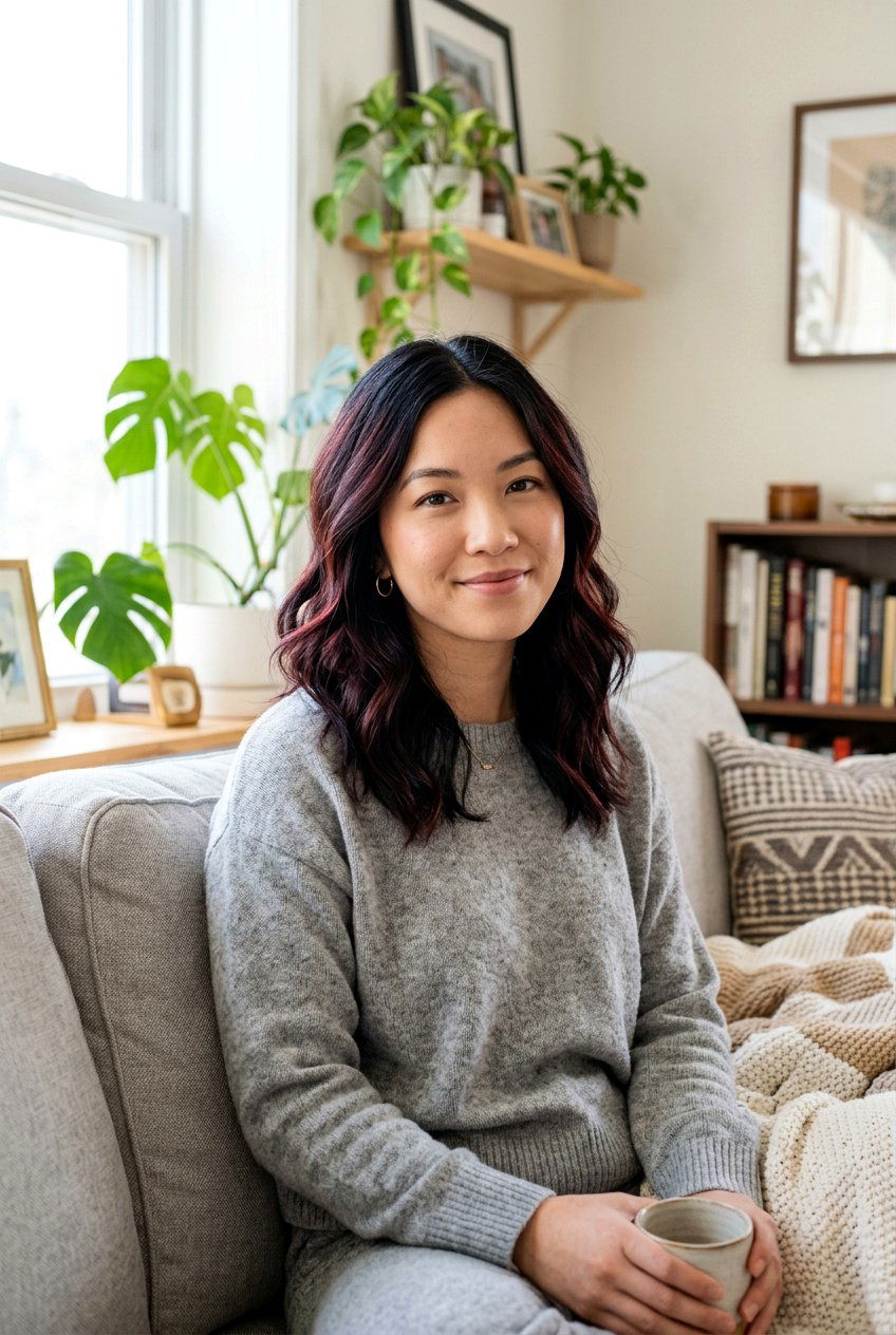 Cherry Cola Highlights On Black Hair At Home - 20 cherry cola highlights on black hair - 20 cherry cola highlights on black hair