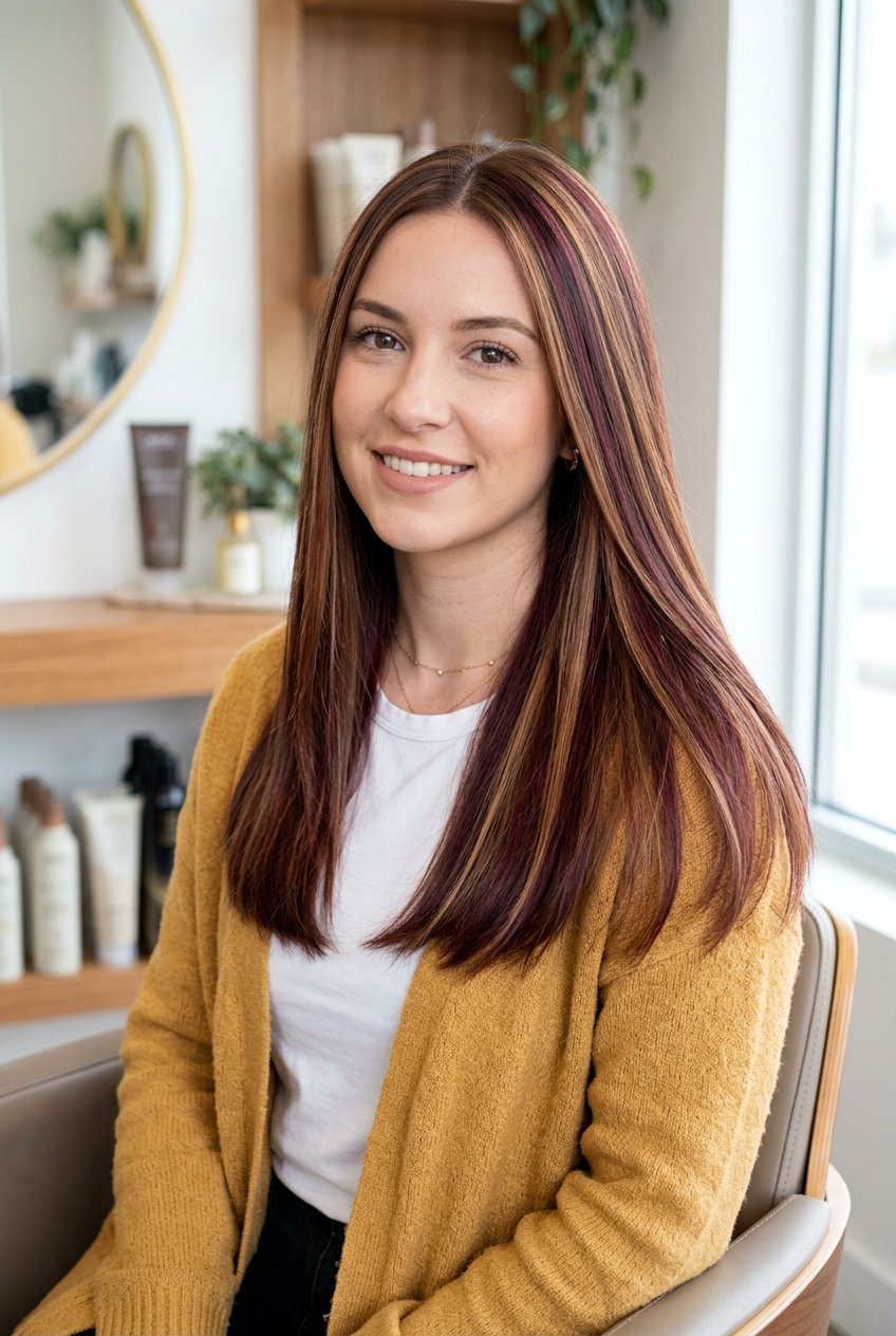 Cherry Cola Highlights with Caramel Tones - 20 dark cherry cola highlights - 20 dark cherry cola highlights