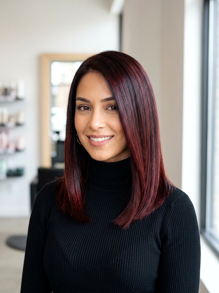 Cherry Cola Lob Hair Color - 20 red lob hair color ideas - 20 red lob hair color ideas