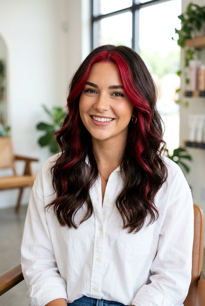 Cherry Cola Money Piece Highlights - 20 dark cherry cola highlights - 20 dark cherry cola highlights