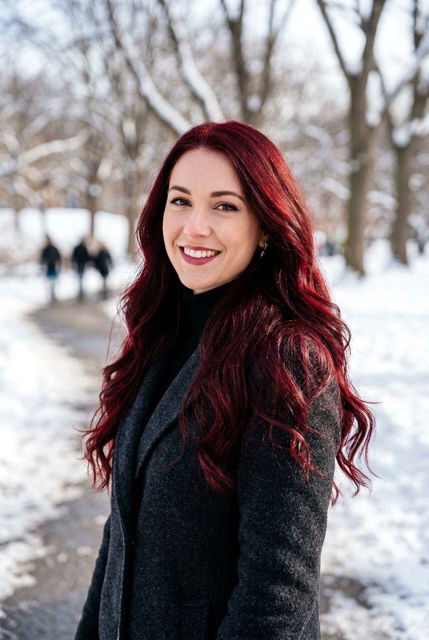 Cherry Cola Red On Long Hair - 20 best hair color ideas for roundup posts - 20 best hair color ideas for roundup posts