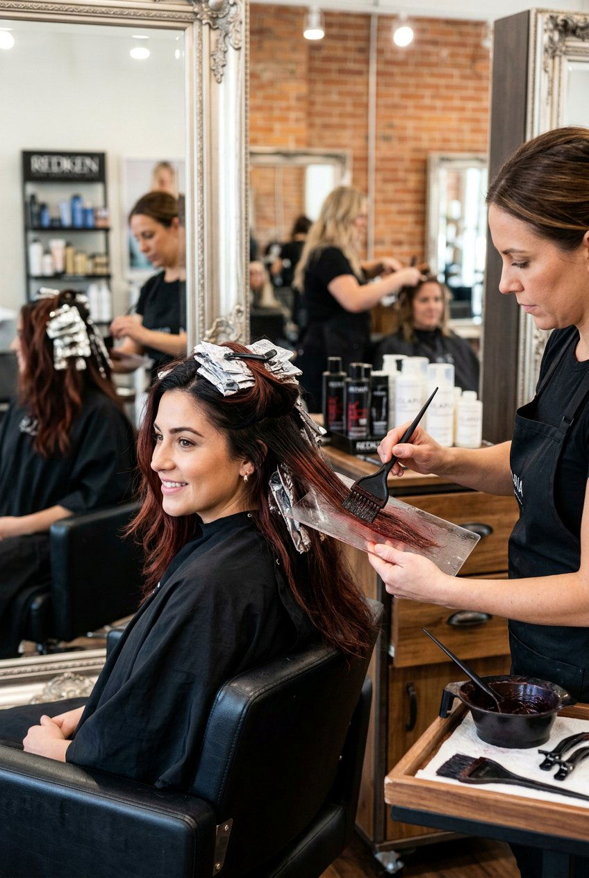 Cherry Mahogany Balayage At Home Vs Salon - 20 cherry mahogany balayage - 20 cherry mahogany balayage