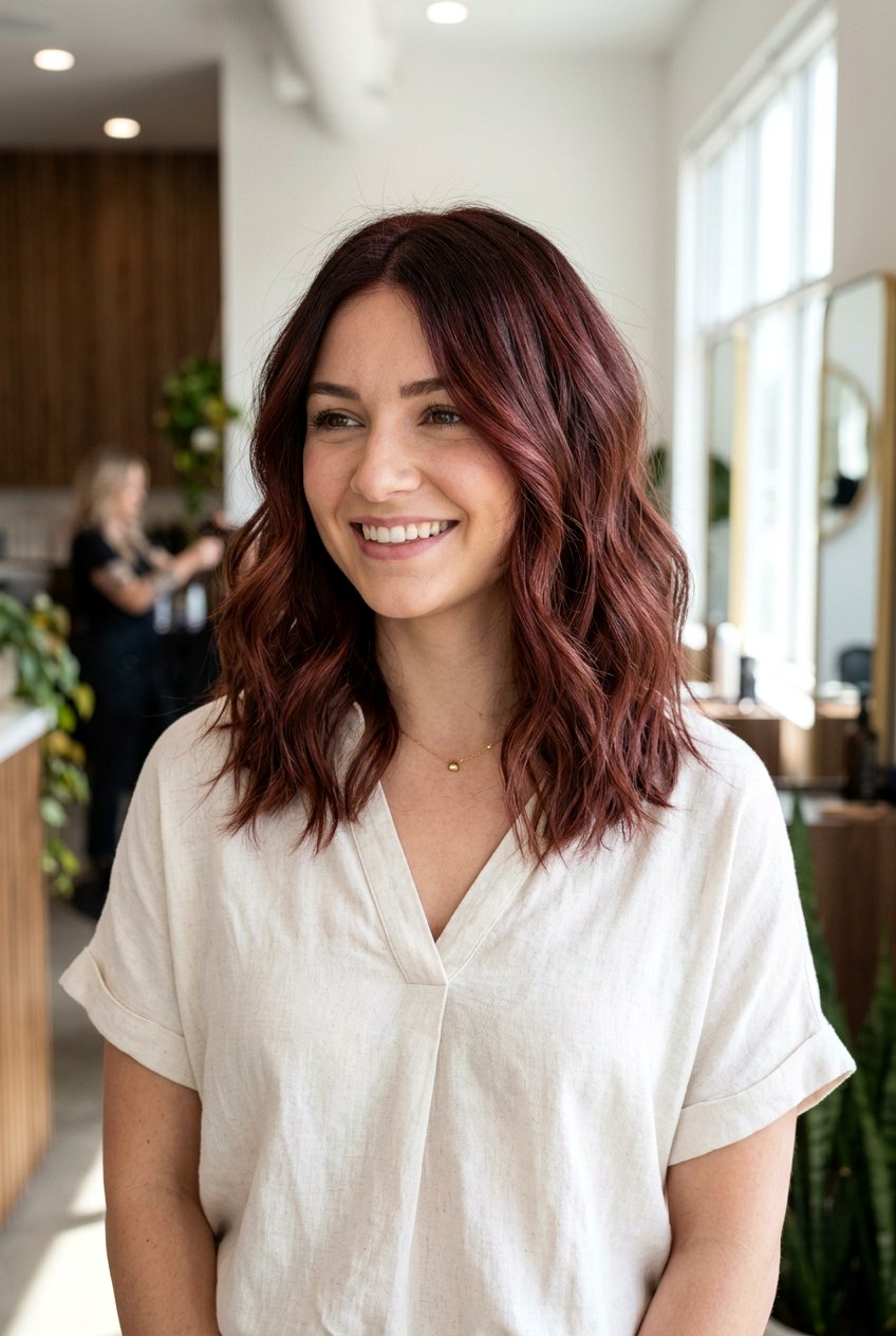 Cherry Mahogany Balayage For Fine Hair - 20 cherry mahogany balayage - 20 cherry mahogany balayage