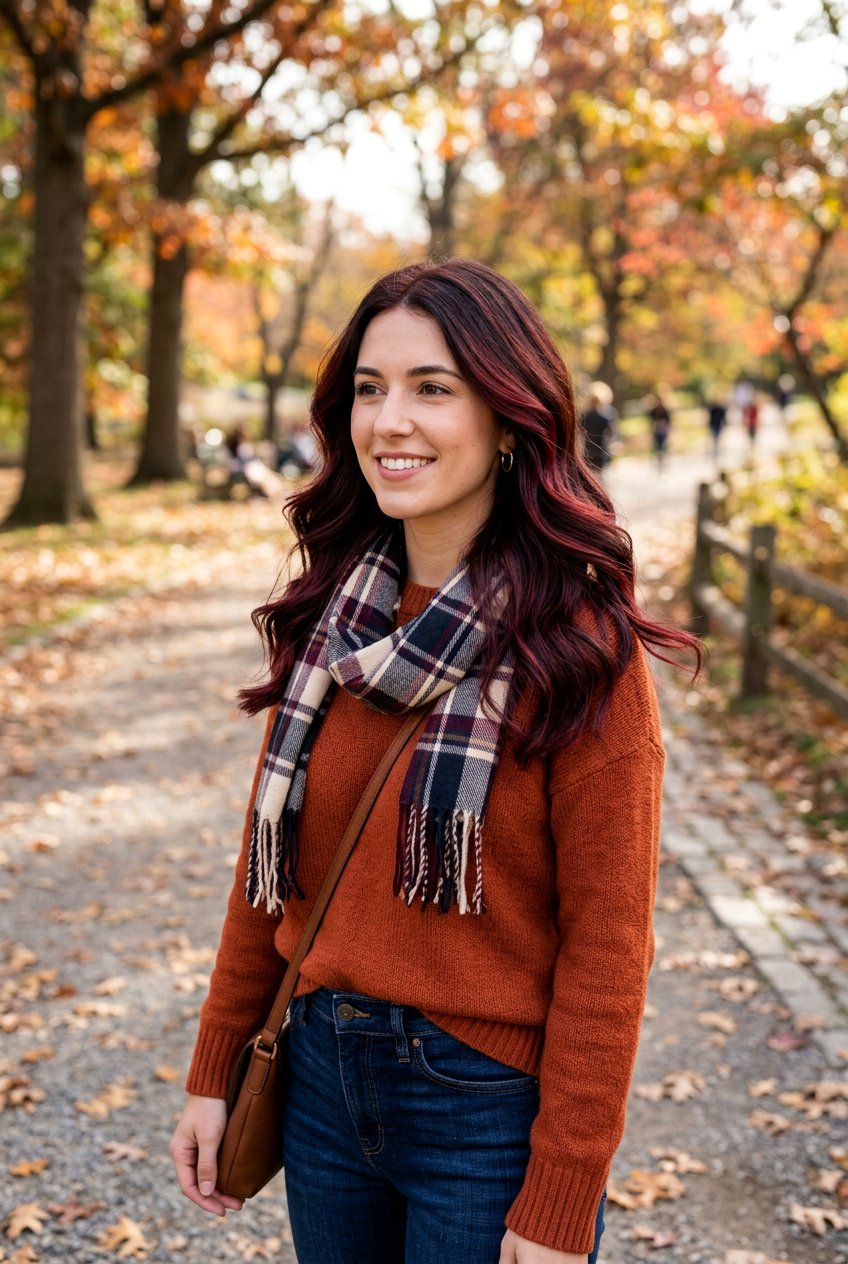 Cherry Red Balayage On Dark Brown Hair - 20 cherry red balayage - 20 cherry red balayage