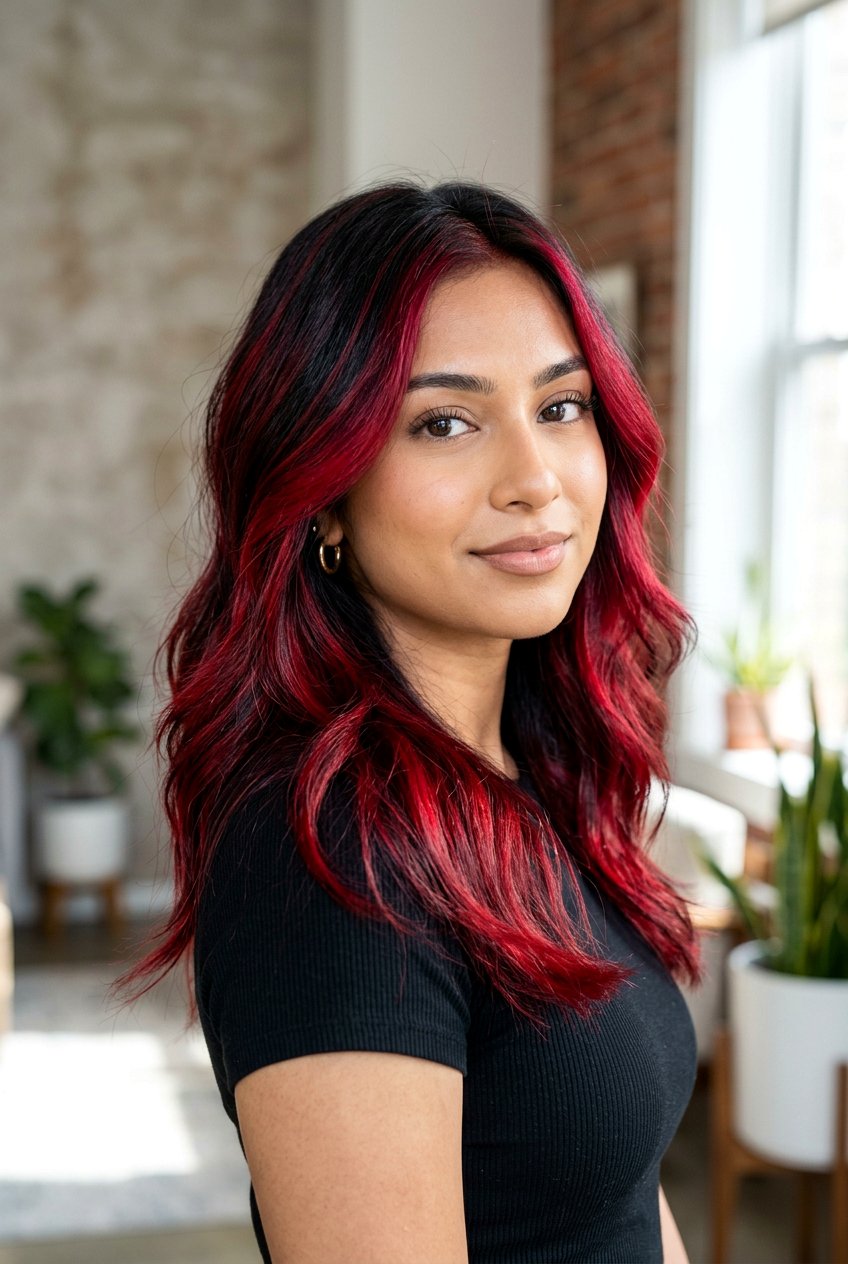 Cherry Red Hair Color Black Hair - 20 hair color ideas for black hair - 20 hair color ideas for black hair