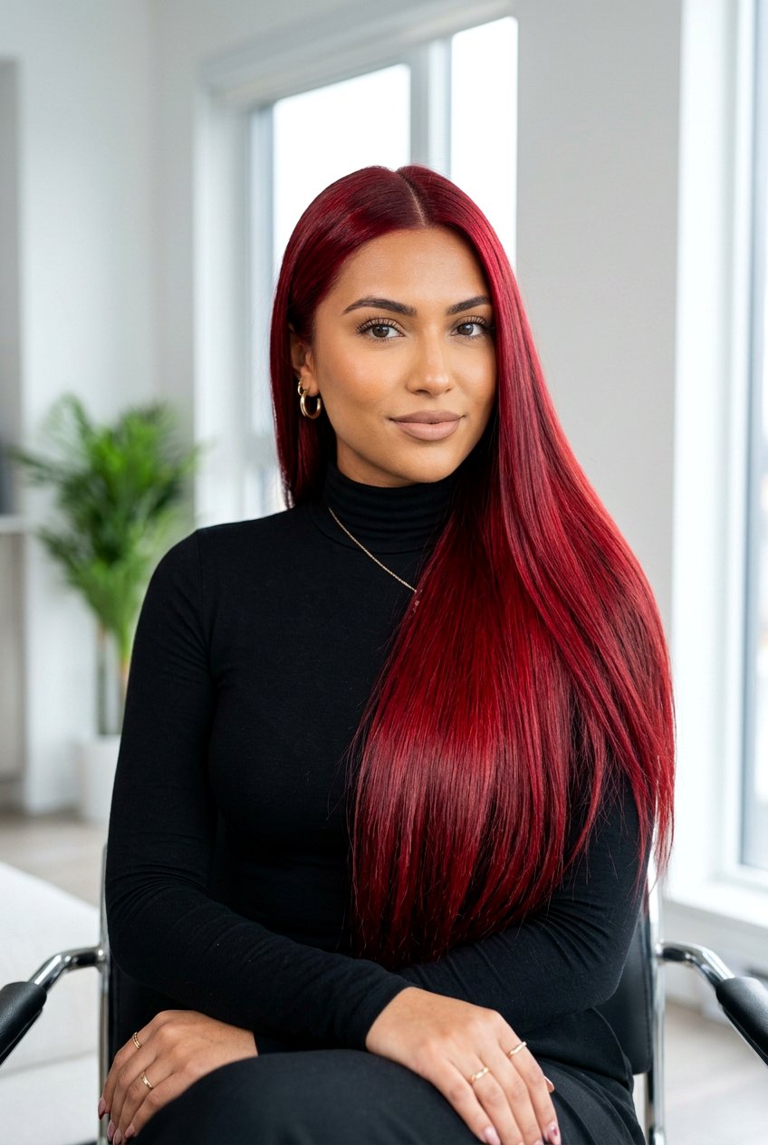 Cherry Red Hair Color for Olive Skin - 20 hair color ideas for olive skin - 20 hair color ideas for olive skin