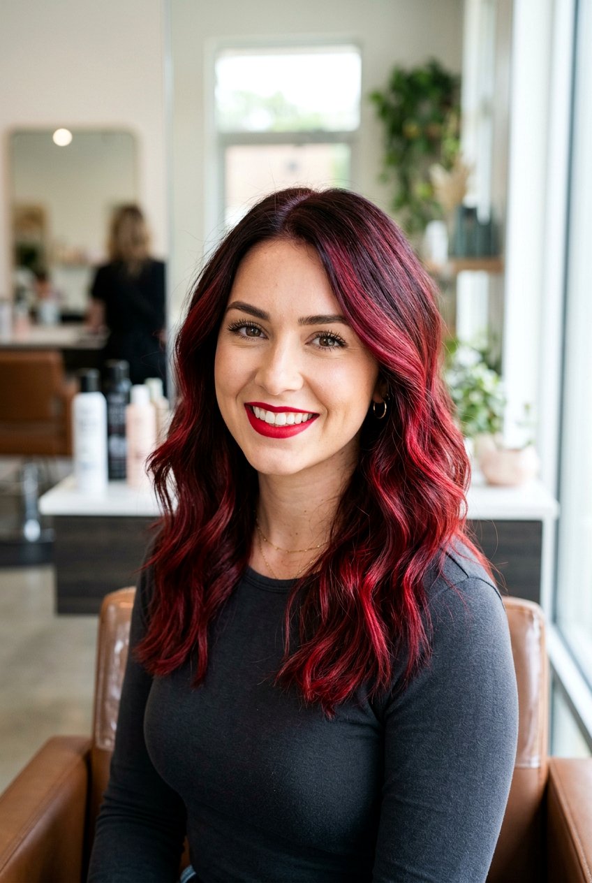Cherry Red Wine Balayage - 20 burgundy wine balayage - 20 burgundy wine balayage