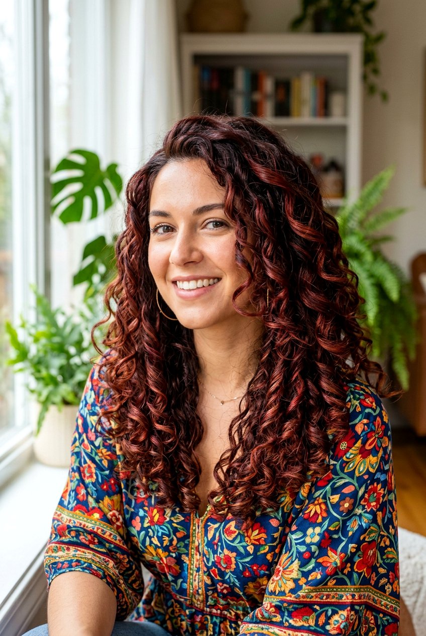 Cherry brunette balayage curly hair - 20 cherry brunette balayage - 20 cherry brunette balayage