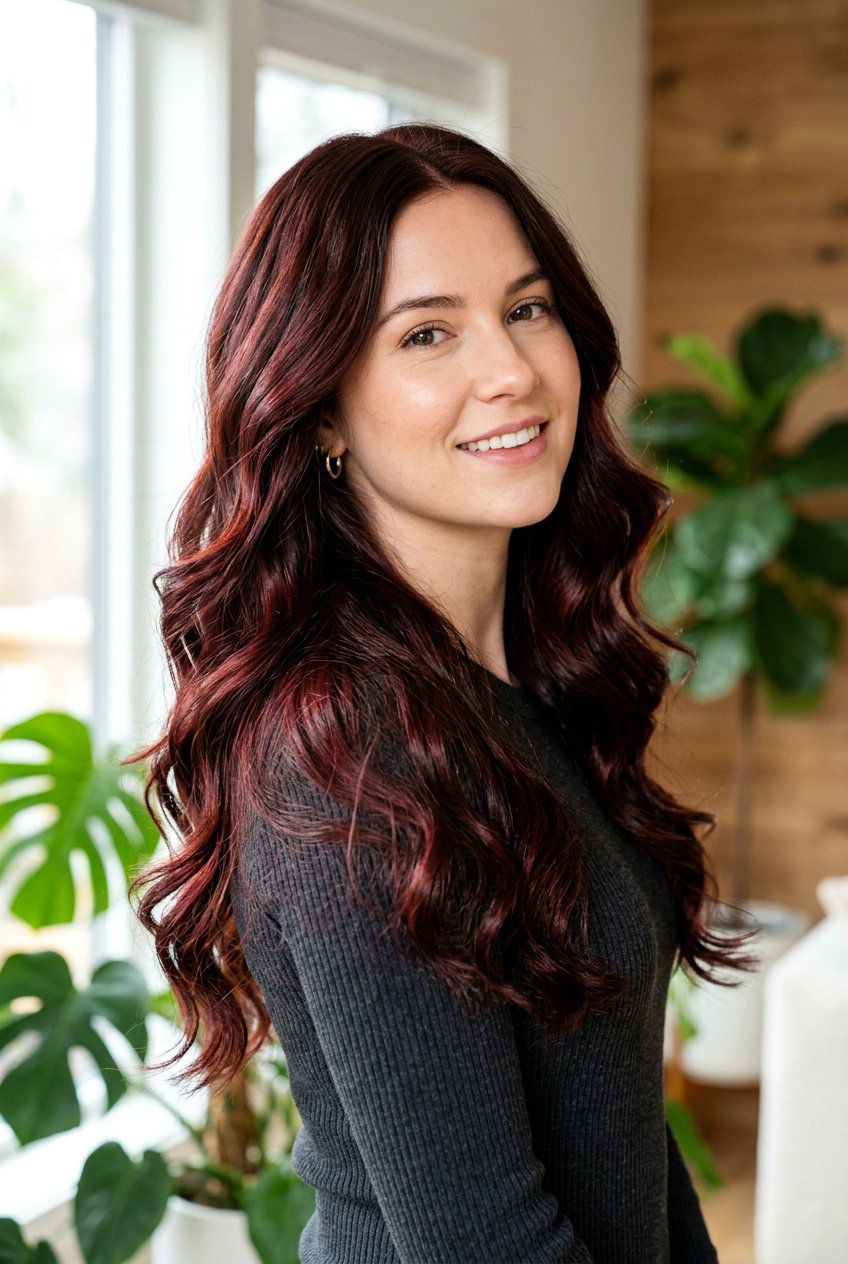 Cherry cola hair color - 20 winter hair color ideas - 20 winter hair color ideas
