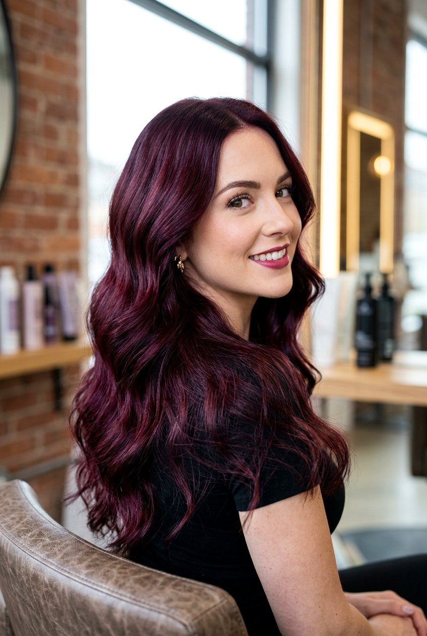 Cherry cola hair - 20 brunette hair color ideas for fall - 20 brunette hair color ideas for fall