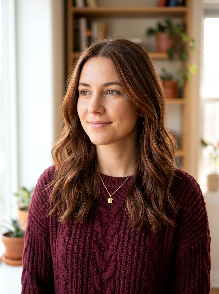 Chestnut Babylights On Fine Hair - 20 dimensional babylights for fine hair - 20 dimensional babylights for fine hair