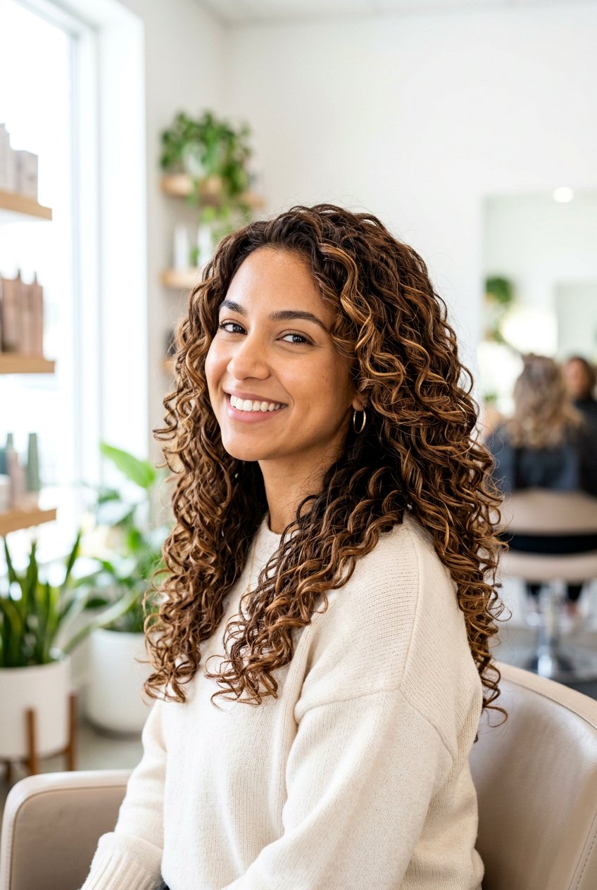 Chestnut Balayage Curly Hair - 20 balayage for curly hair - 20 balayage for curly hair