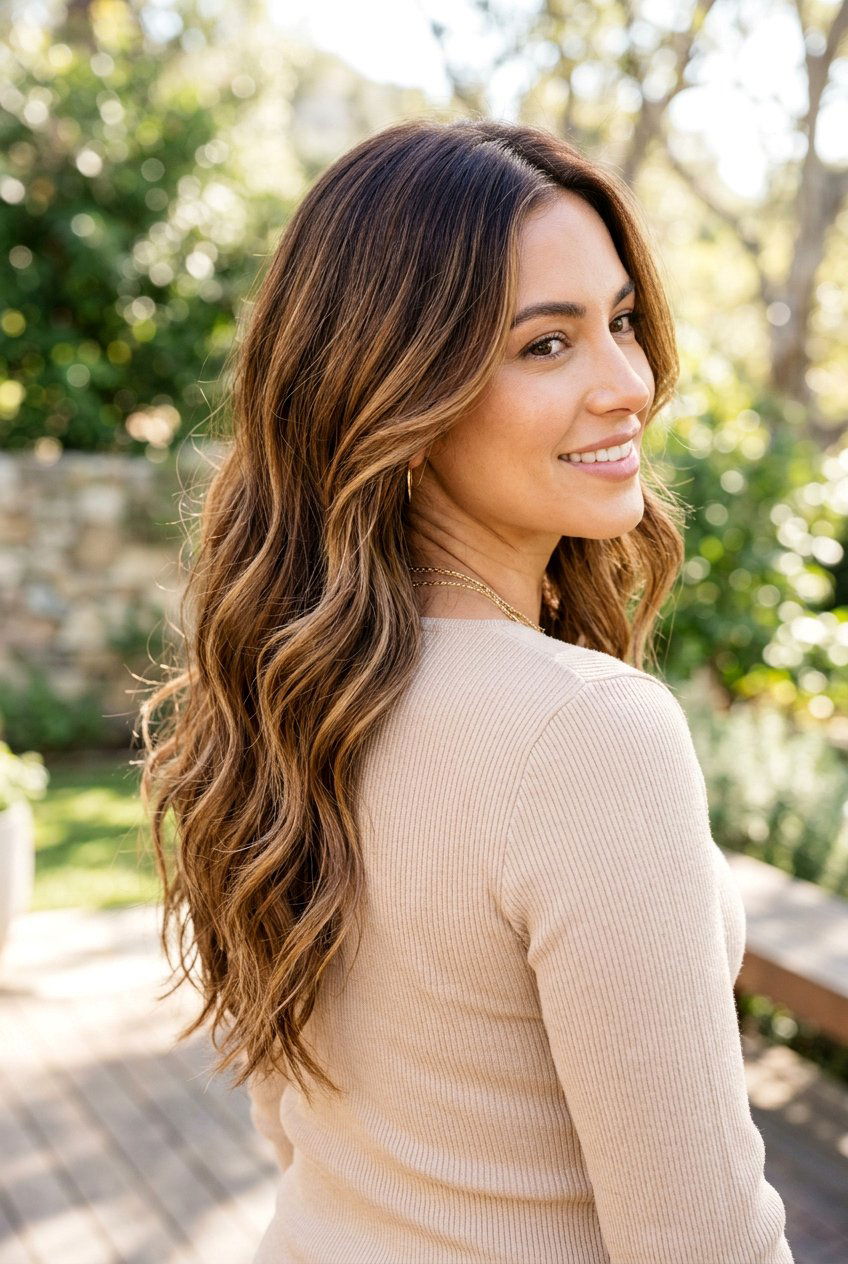 Chestnut Balayage On Layered Hair - 20 chestnut balayage hair color - 20 chestnut balayage hair color