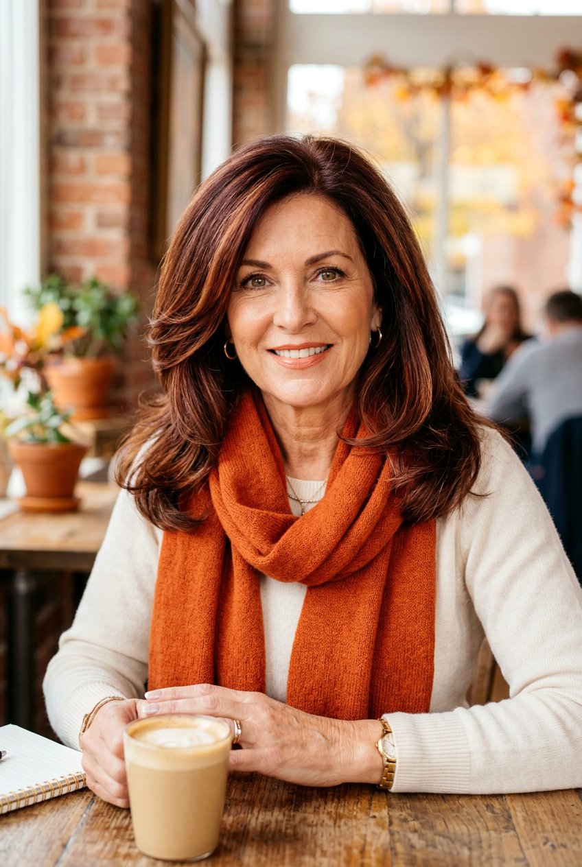 Chestnut Balayage - 20 brunette balayage for women over 50 - 20 brunette balayage for women over 50