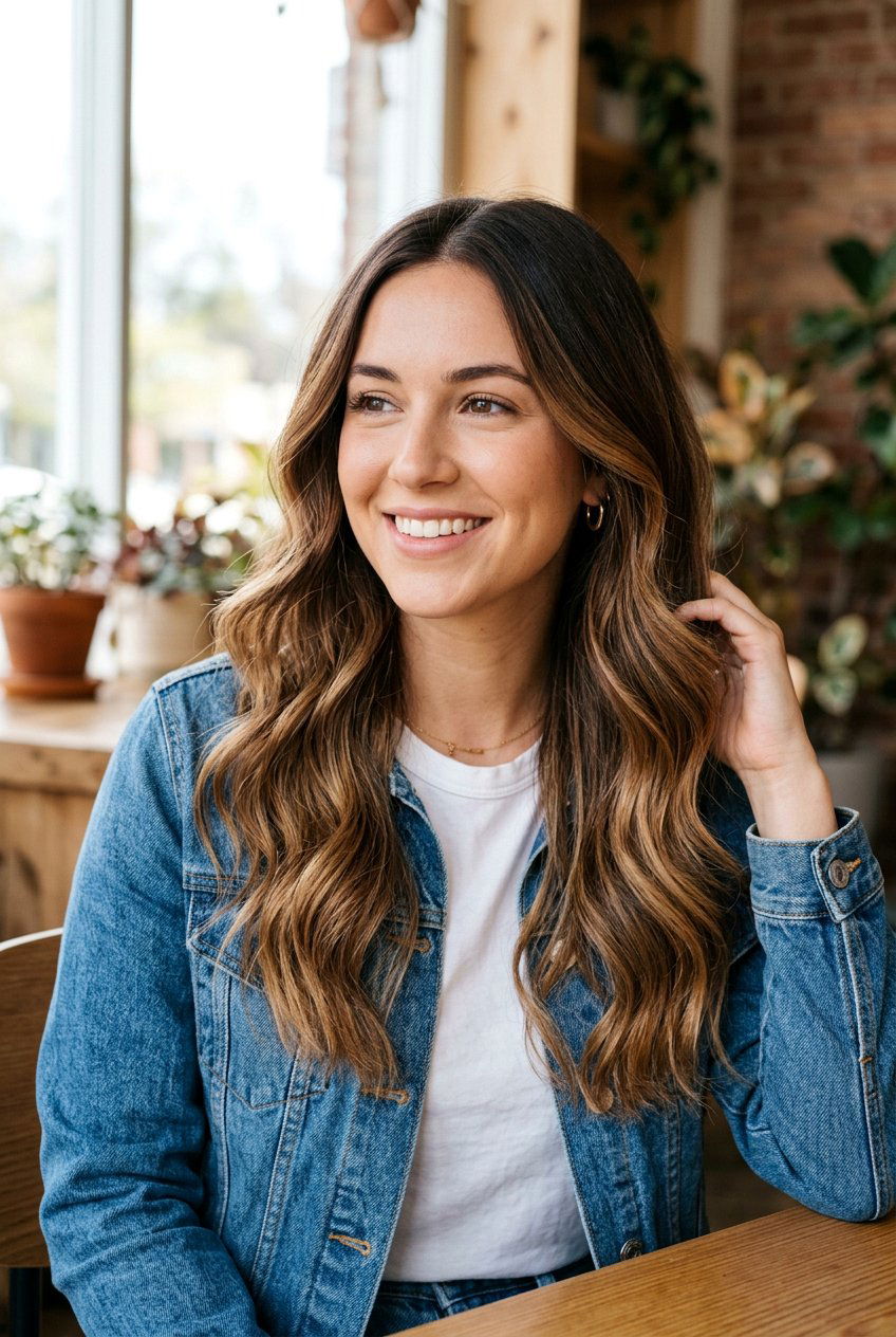 Chestnut Brown Balayage - 20 glossy chestnut brown hair color - 20 glossy chestnut brown hair color