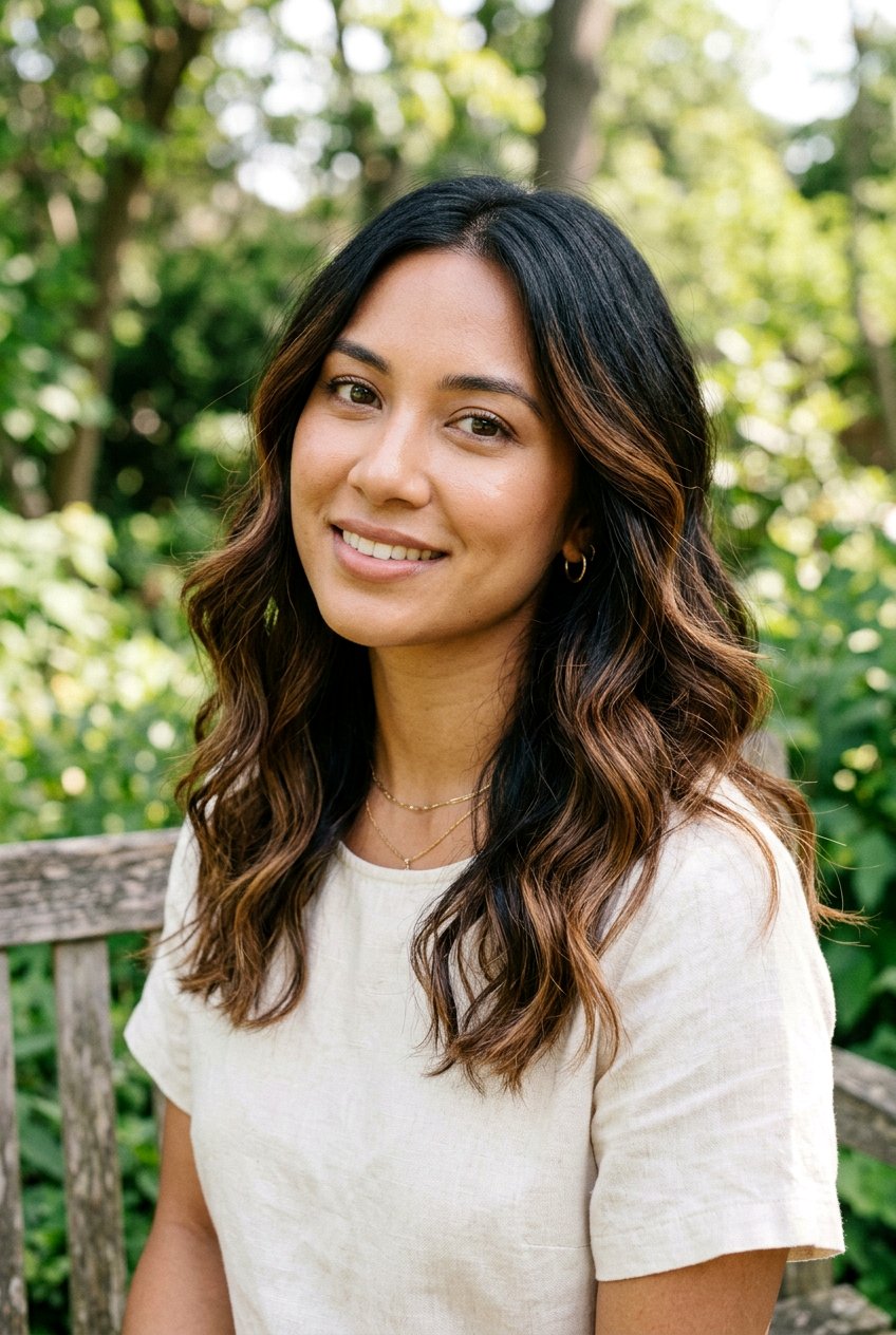 Chestnut Brown Balayage Black Hair - 20 hair color ideas for black hair - 20 hair color ideas for black hair