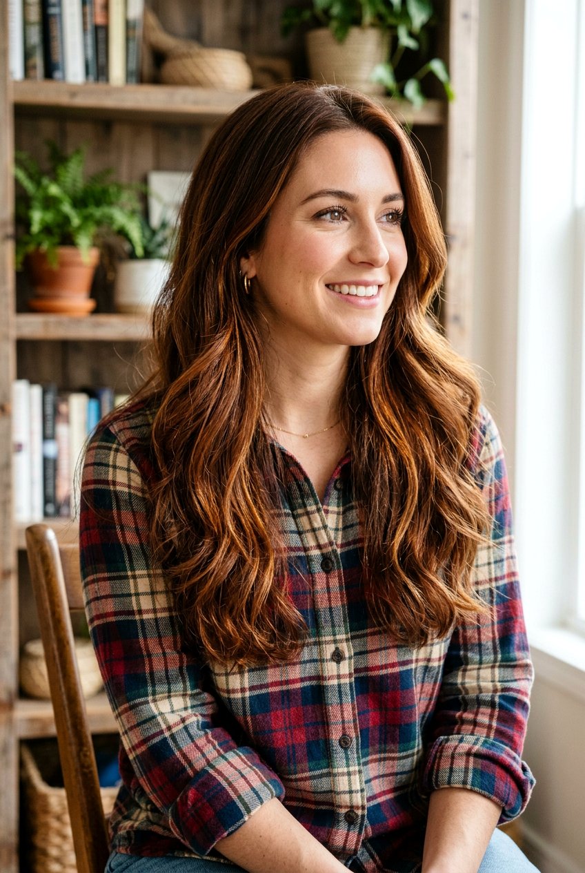 Chestnut Brown Long Layered Hair - 20 long layered hair color ideas - 20 long layered hair color ideas