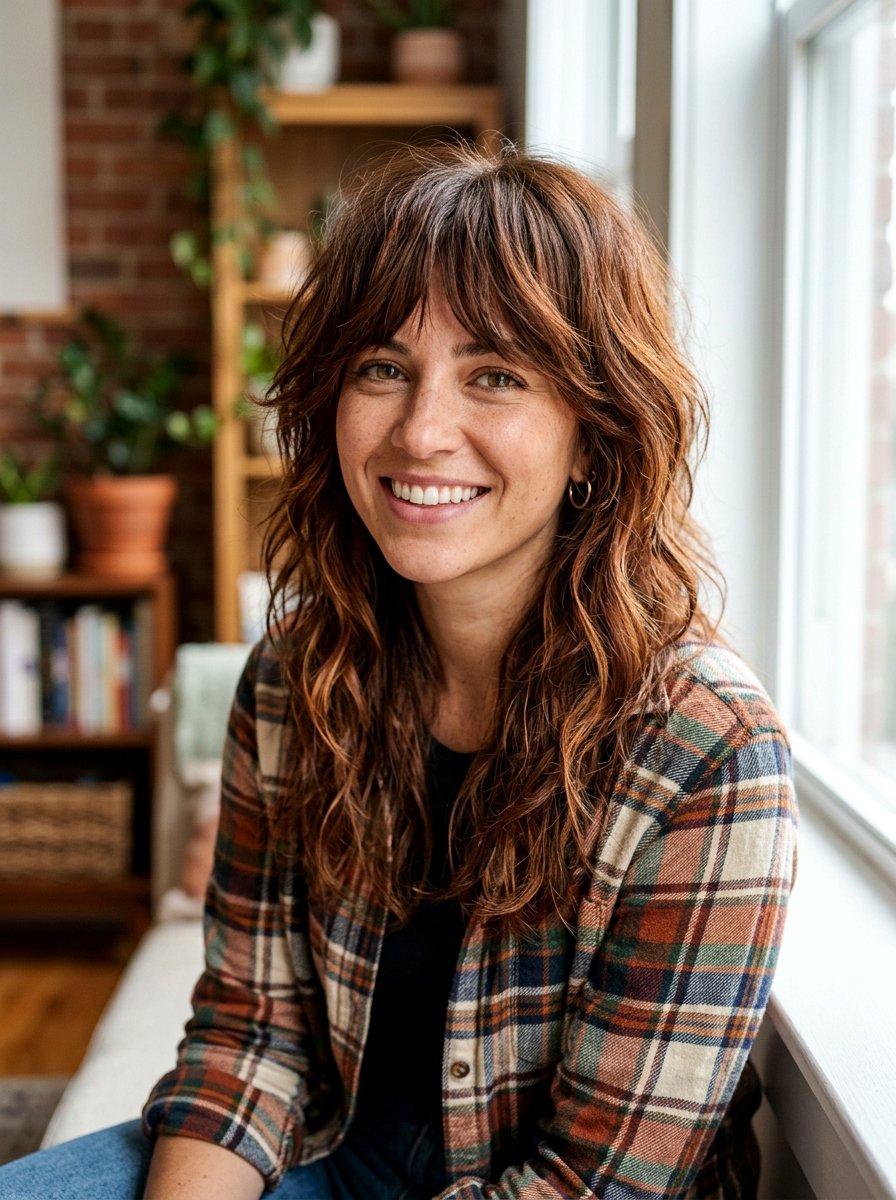 Chestnut Brown Shag Haircut - 20 shag hair color ideas for brunettes - 20 shag hair color ideas for brunettes