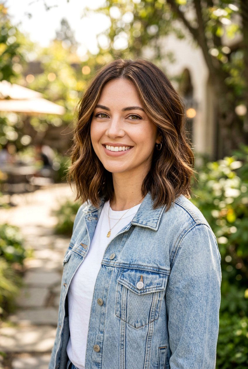 Chestnut Brunette Balayage Collarbone Cut - 20 brunette balayage for shoulder length layers - 20 brunette balayage for shoulder length layers