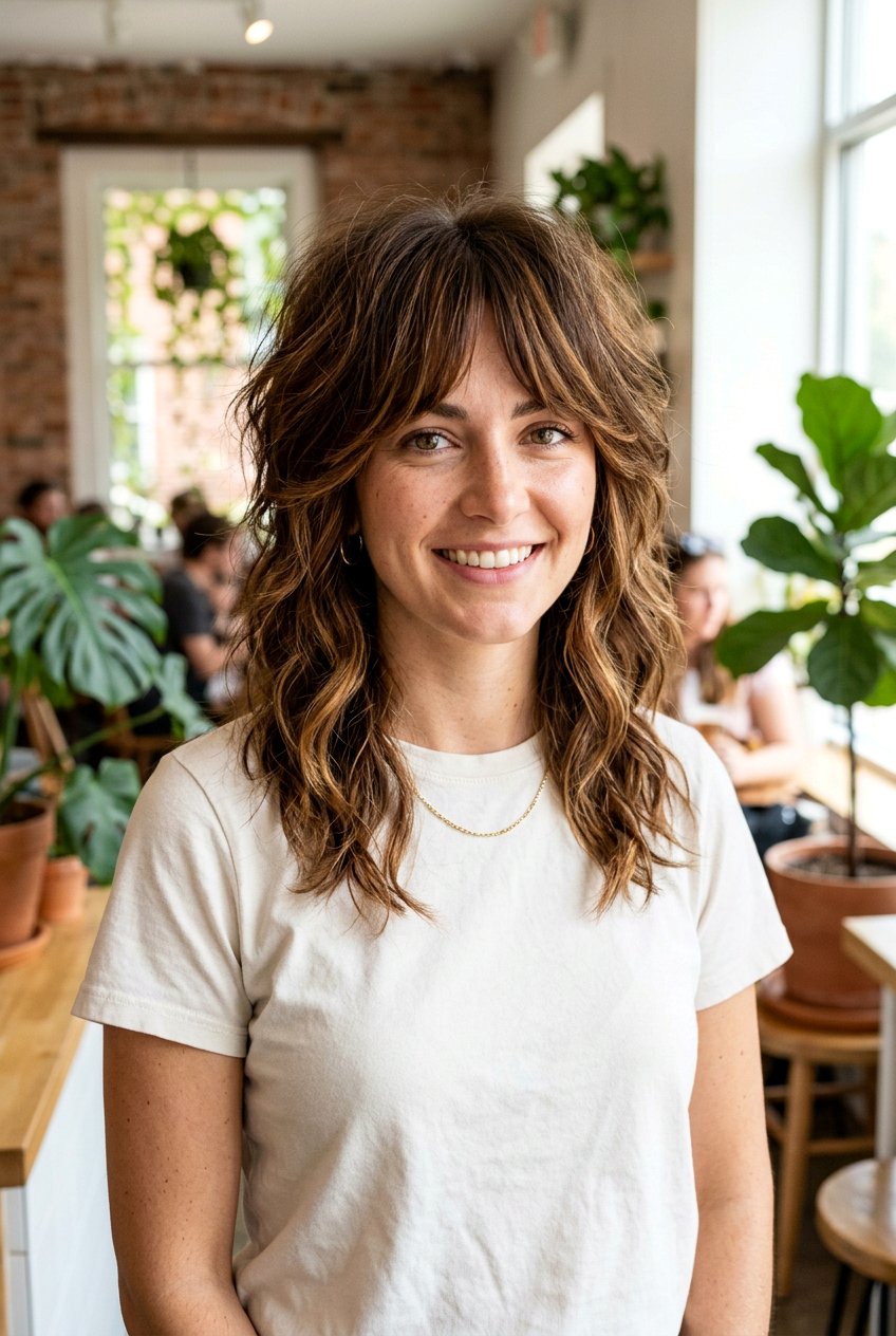 Chestnut Caramel Ribbons On Layered Shag - 20 chestnut caramel ribbons hair - 20 chestnut caramel ribbons hair