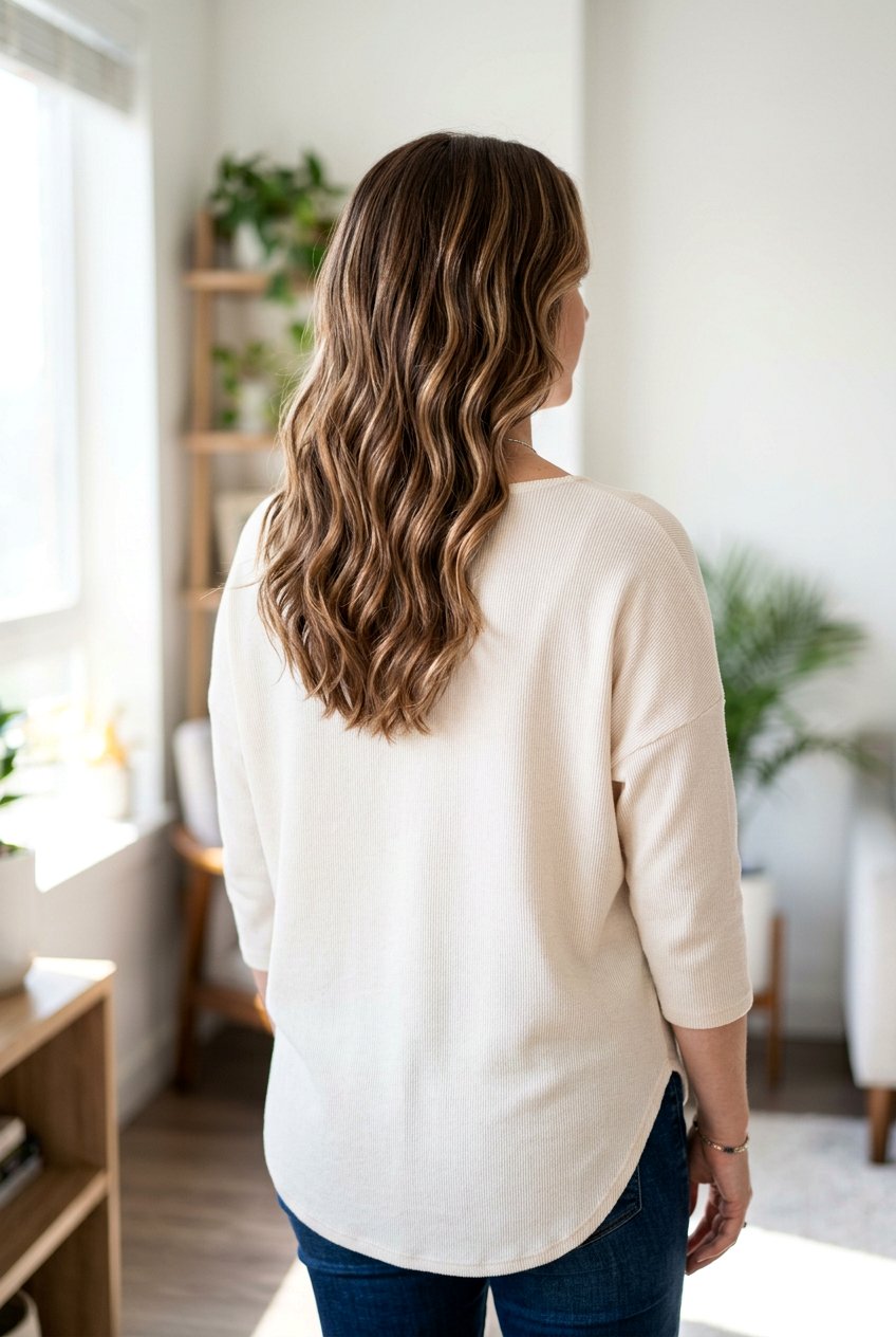 Chestnut Caramel Ribbons On U Shaped Cut - 20 chestnut caramel ribbons hair - 20 chestnut caramel ribbons hair