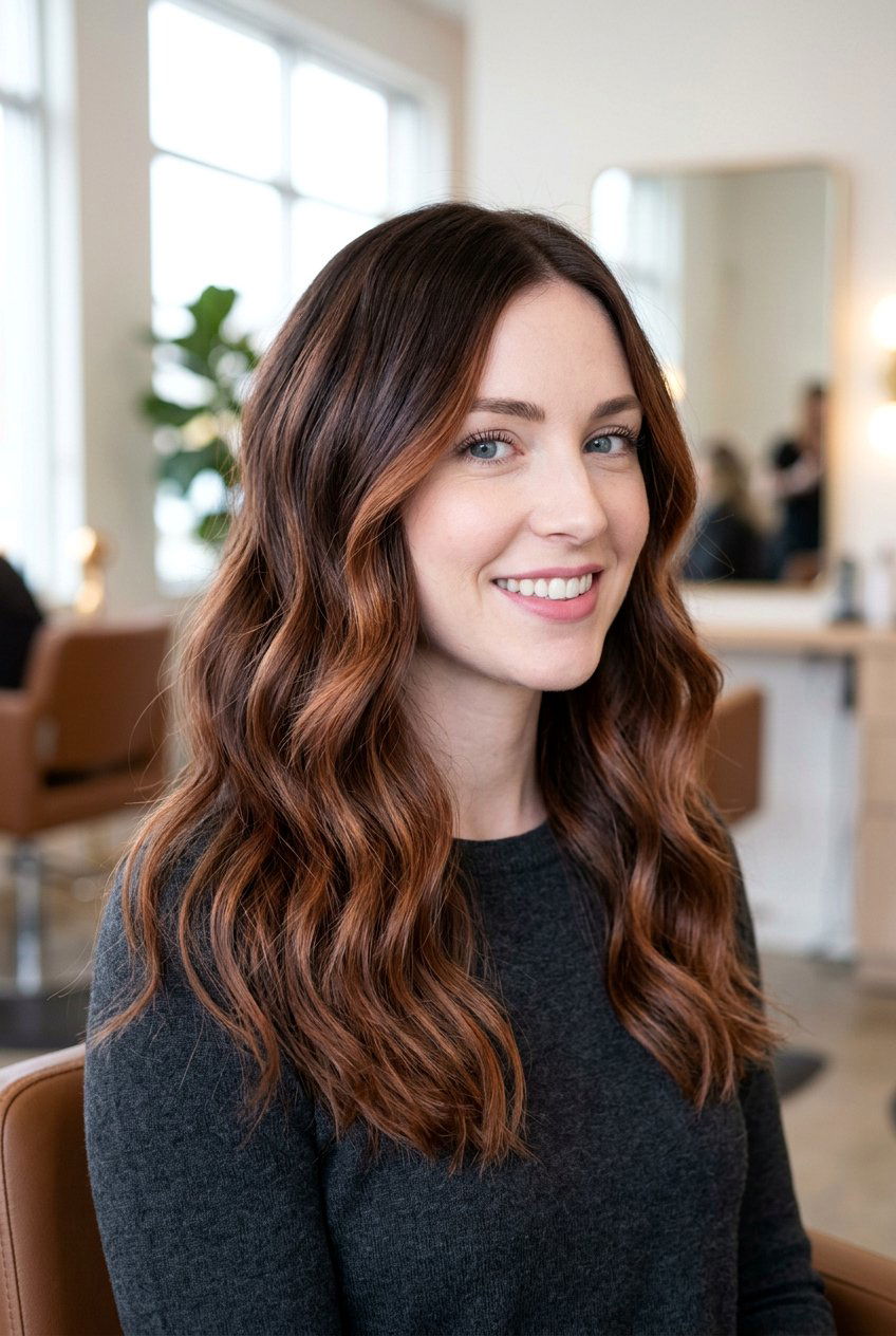 Chestnut Copper Balayage For Cool Skin Tones - 20 chestnut copper balayage - 20 chestnut copper balayage
