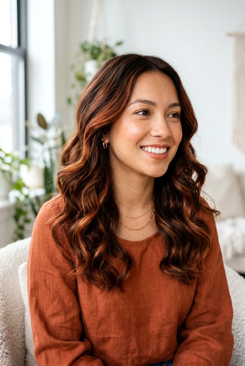 Chestnut Copper Balayage For Warm Skin Tones - 20 chestnut copper balayage - 20 chestnut copper balayage