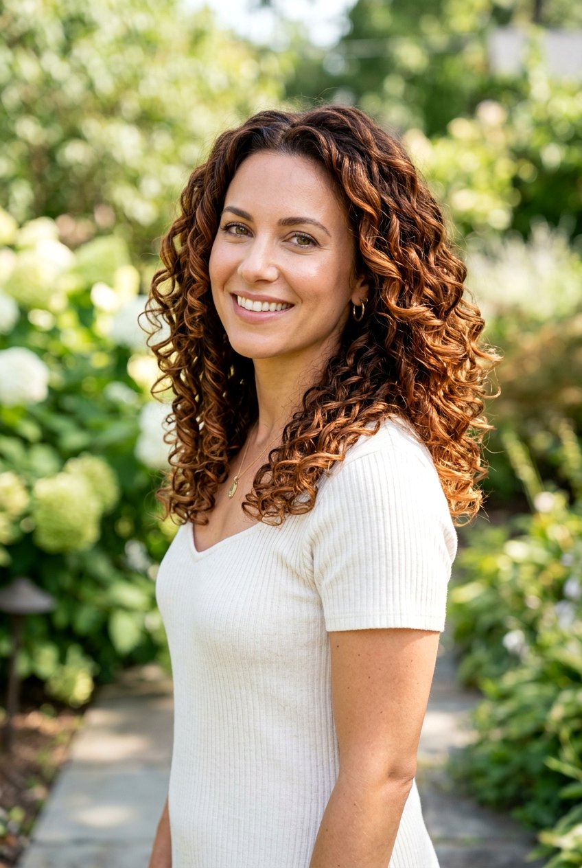 Chestnut Copper Balayage On Curly Hair - 20 chestnut copper balayage - 20 chestnut copper balayage