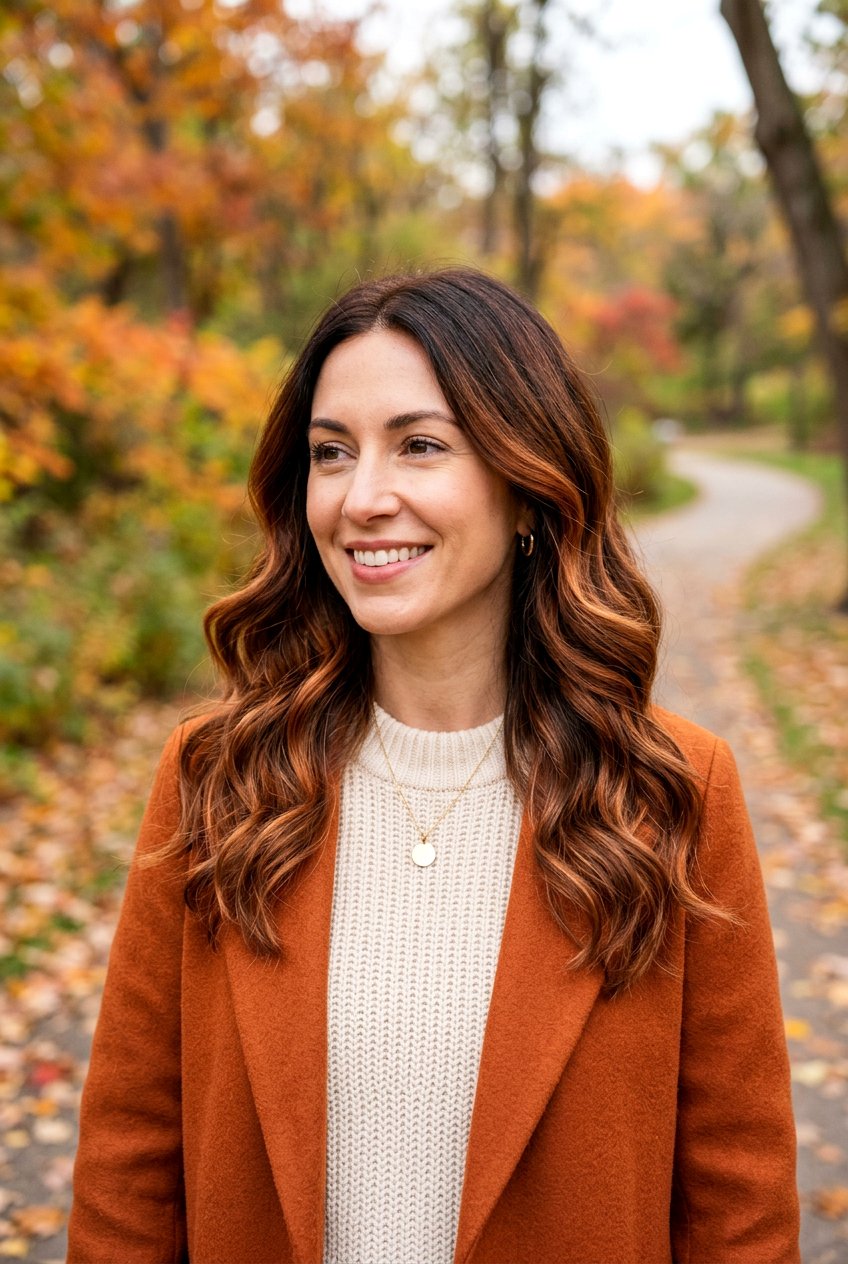 Chestnut Copper Balayage On Dark Brown Hair - 20 chestnut copper balayage - 20 chestnut copper balayage