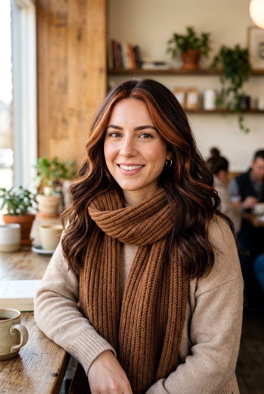 Chestnut Money Piece Hair - 20 natural looking money piece hair - 20 natural looking money piece hair