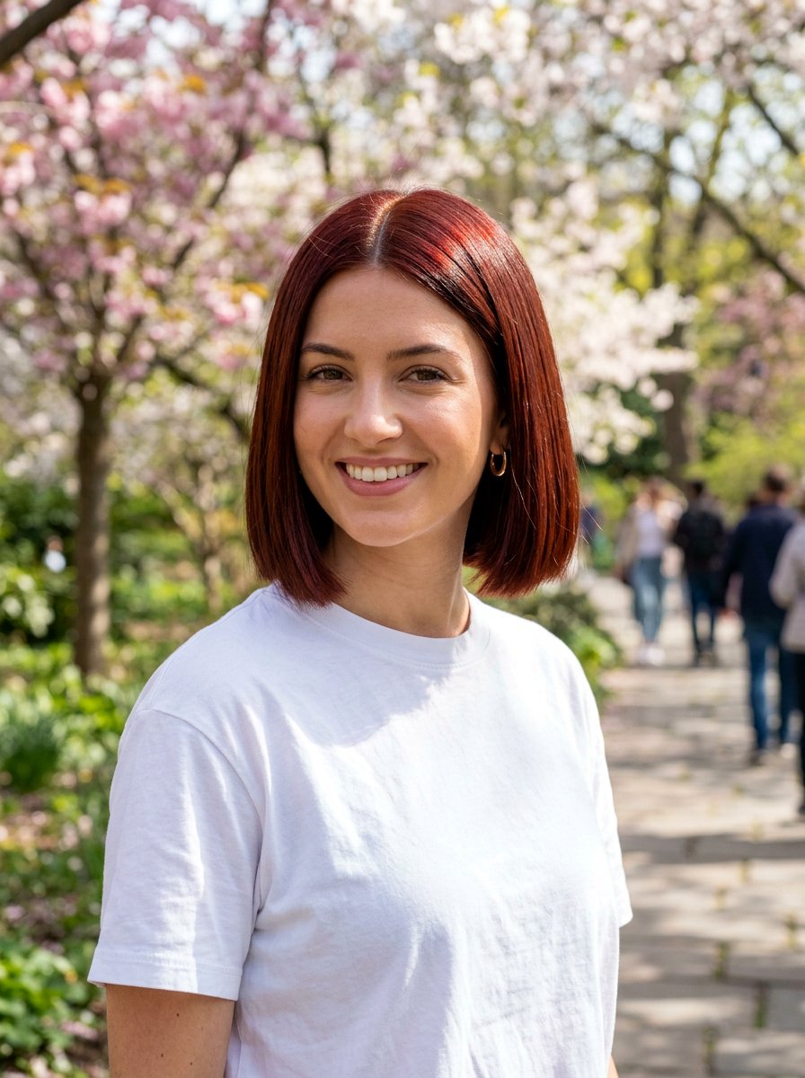 Chestnut Red Gloss On Fine Brunette Hair - 20 red gloss hair color for brunettes - 20 red gloss hair color for brunettes