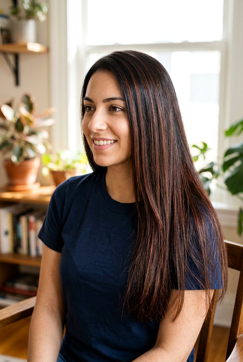 Chestnut Red Highlights On Dark Hair - 20 chestnut red hair color - 20 chestnut red hair color