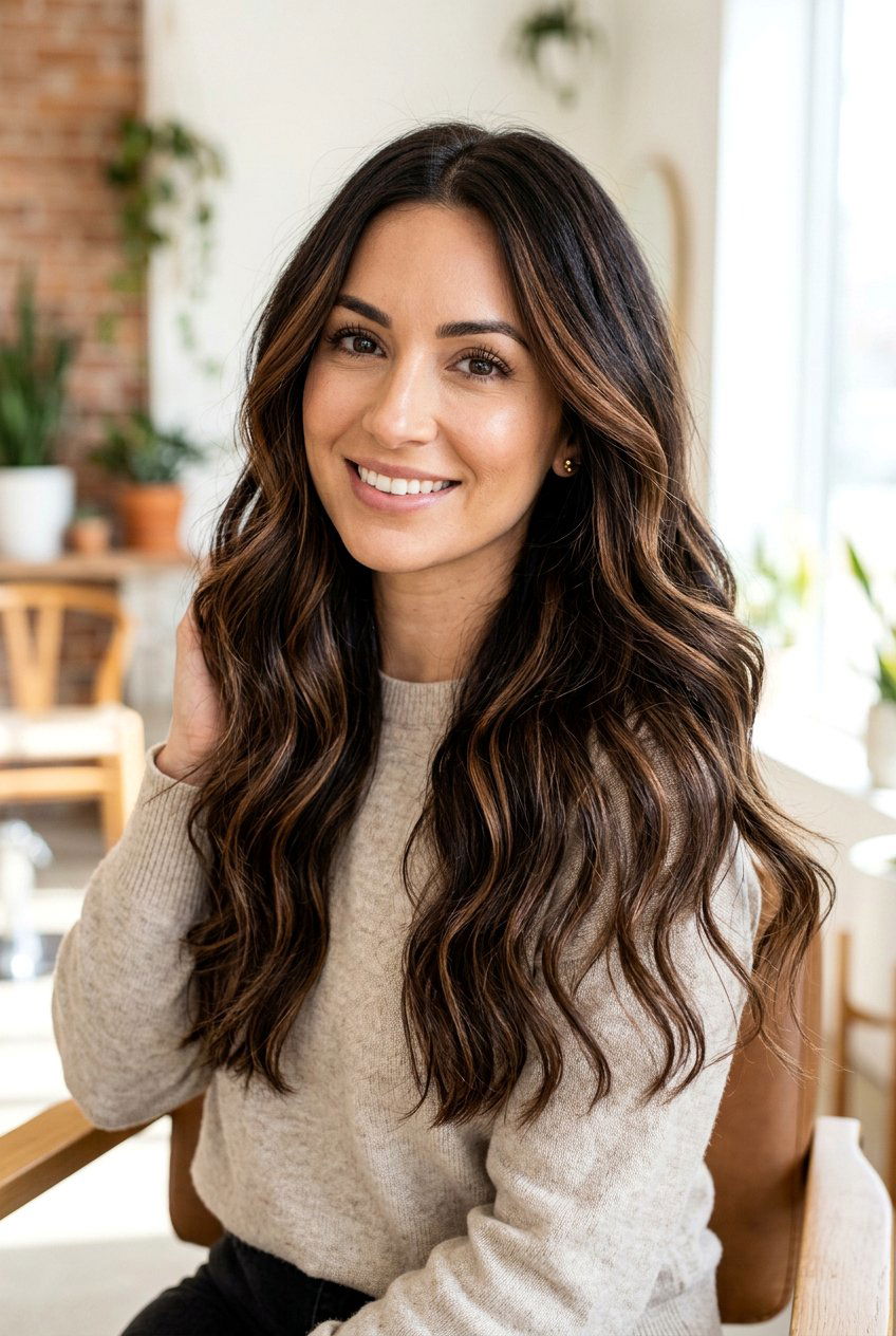 Chestnut Ribbon Highlights - 20 ribbon highlights hair - 20 ribbon highlights hair