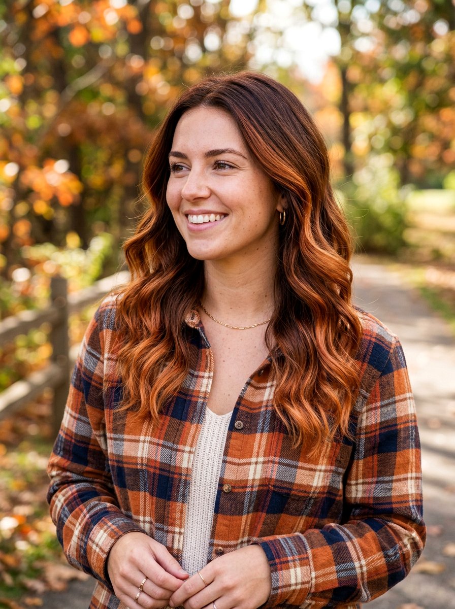 Chestnut To Copper Brunette Root Melt - 20 root melt ideas for brunette balayage - 20 root melt ideas for brunette balayage