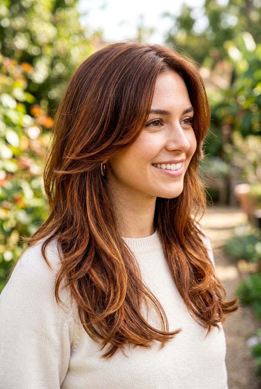 Chestnut brown hair - 20 brunette hair ideas for winter - 20 brunette hair ideas for winter