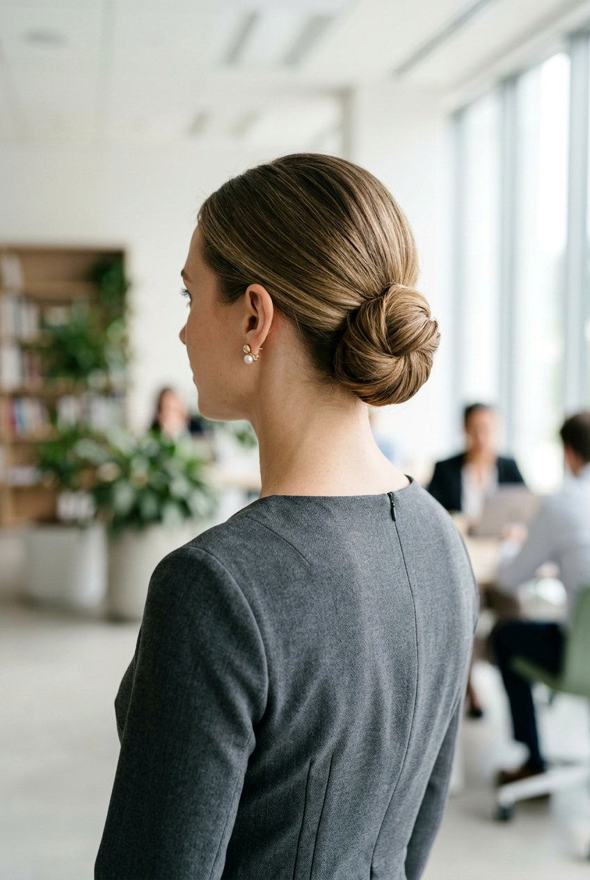 Chignon Bun For Interview - 20 interview bun hairstyle - 20 interview bun hairstyle