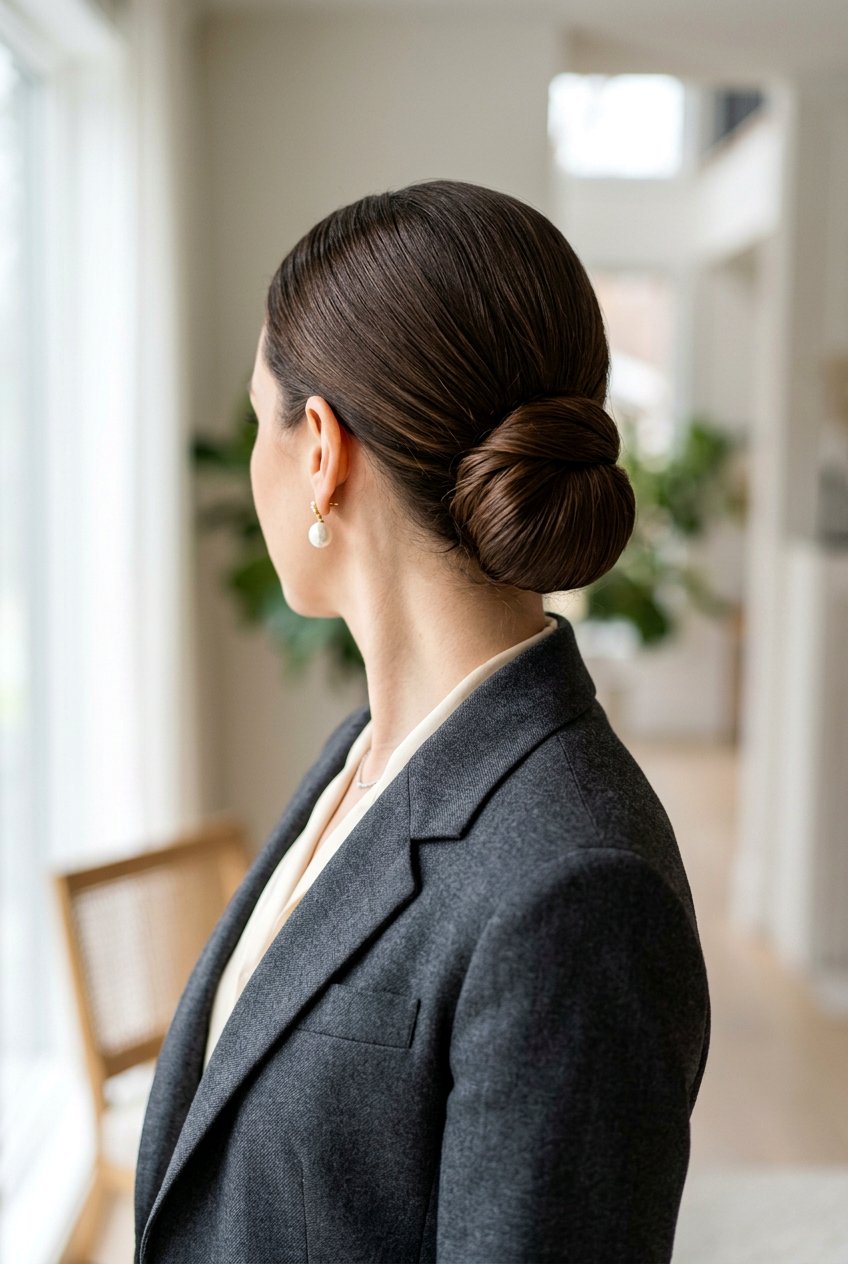 Chignon Low Bun - 20 dark academia low bun hairstyle - 20 dark academia low bun hairstyle